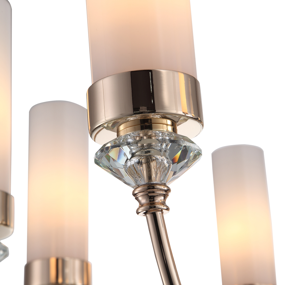 SL1402.253.08 Люстра подвесная ST-Luce Латунь/Прозрачный E14*8 40W ЭЛЕГРА