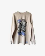 Лонгслив Klumba The Spirit of Nature бежевый с сиренево-серым рисунком