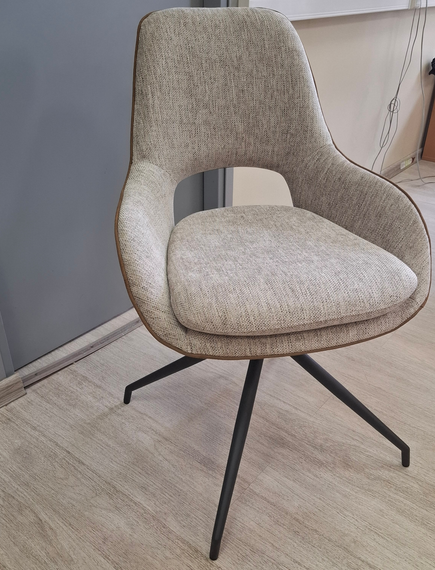 Крутящийся стул Tess бежевый с коричневым