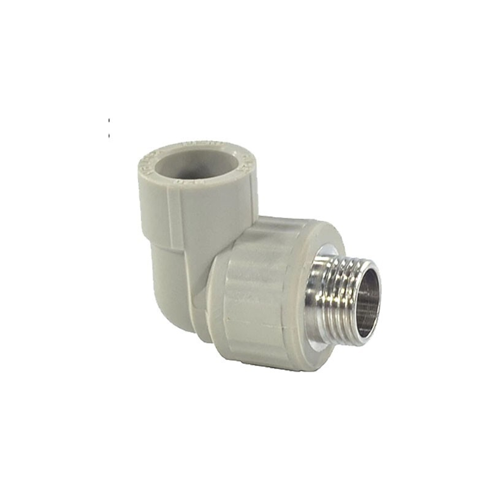 Угольник комбинированный НР Valfex, DN 20, PN 25, G-1/2'', НР, серый