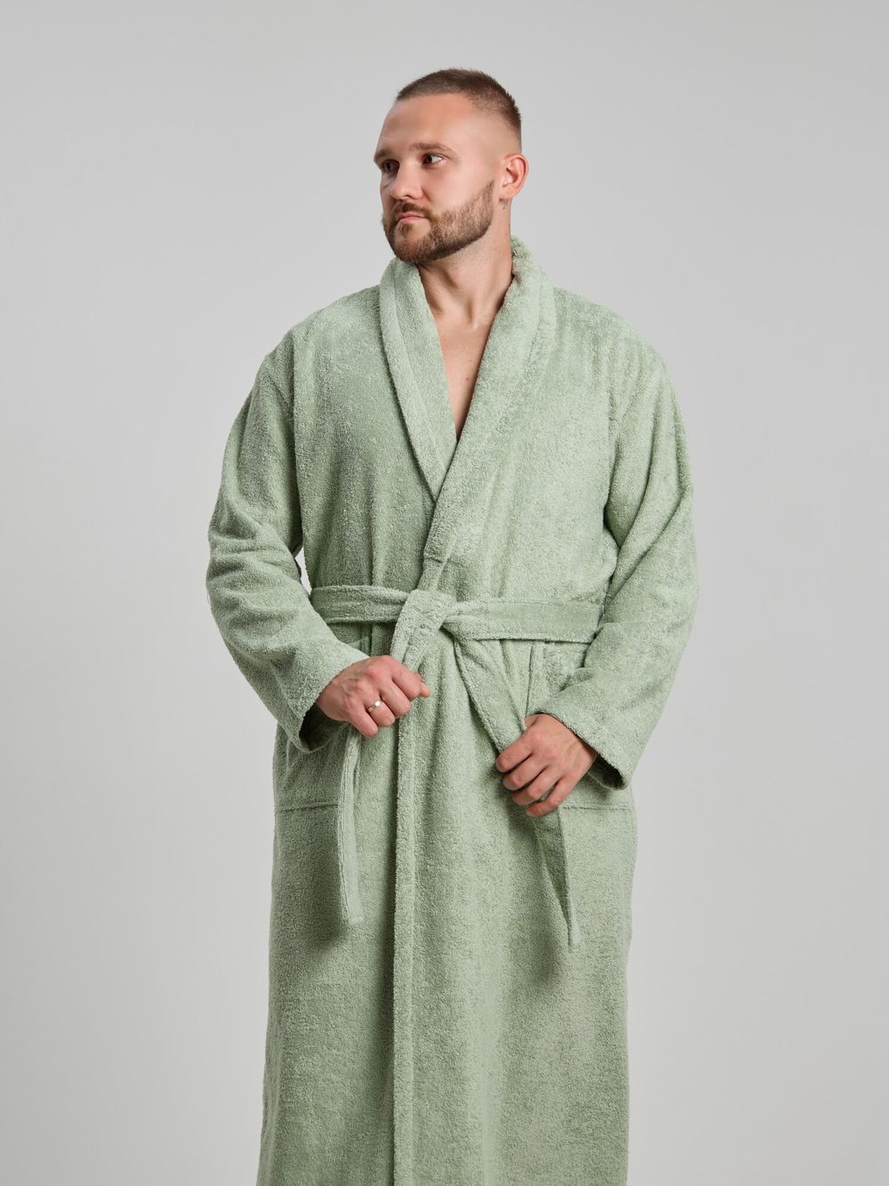 Халат мужской Комфорт-4 Виотекс СВ.- ОЛИВКОВЫЙ