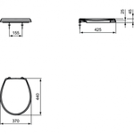 Сиденье и крышка для унитазов Ideal Standard ECCO/EUROVIT W302601