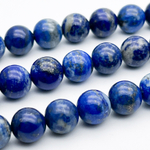 Лазурит бусины, диаметр около 10,2-10,4 мм, цена за 9 шт (1/4 нити)