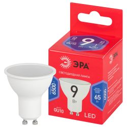 Лампа светодиодная ЭРА RED LINE LED MR16-9W-865-GU10 R 9Вт софит холодный дневной свет GU10 | Лампы cветодиодные Точечные (Софиты) (MR, PAR)