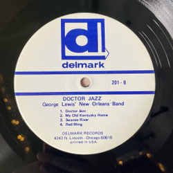 Винтажная виниловая пластинка LP George Lewis New Orleans Ragtime Band Doctor Jazz (USA 1980)