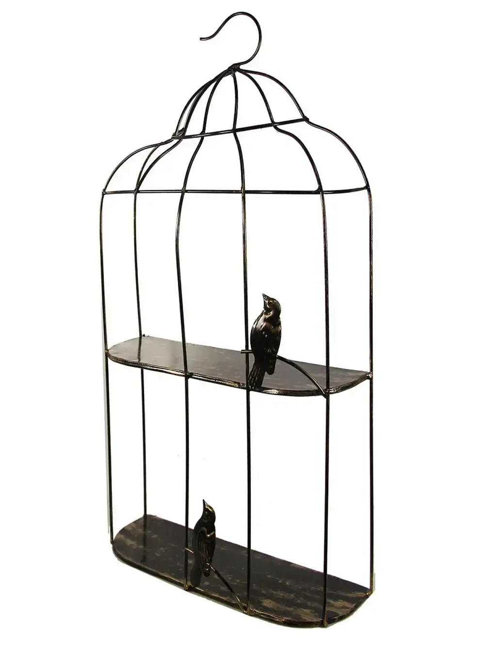 Полка металлическая настенная "Клетка с птичкой"