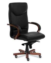 Кресло для руководителя Swing A черная кожа