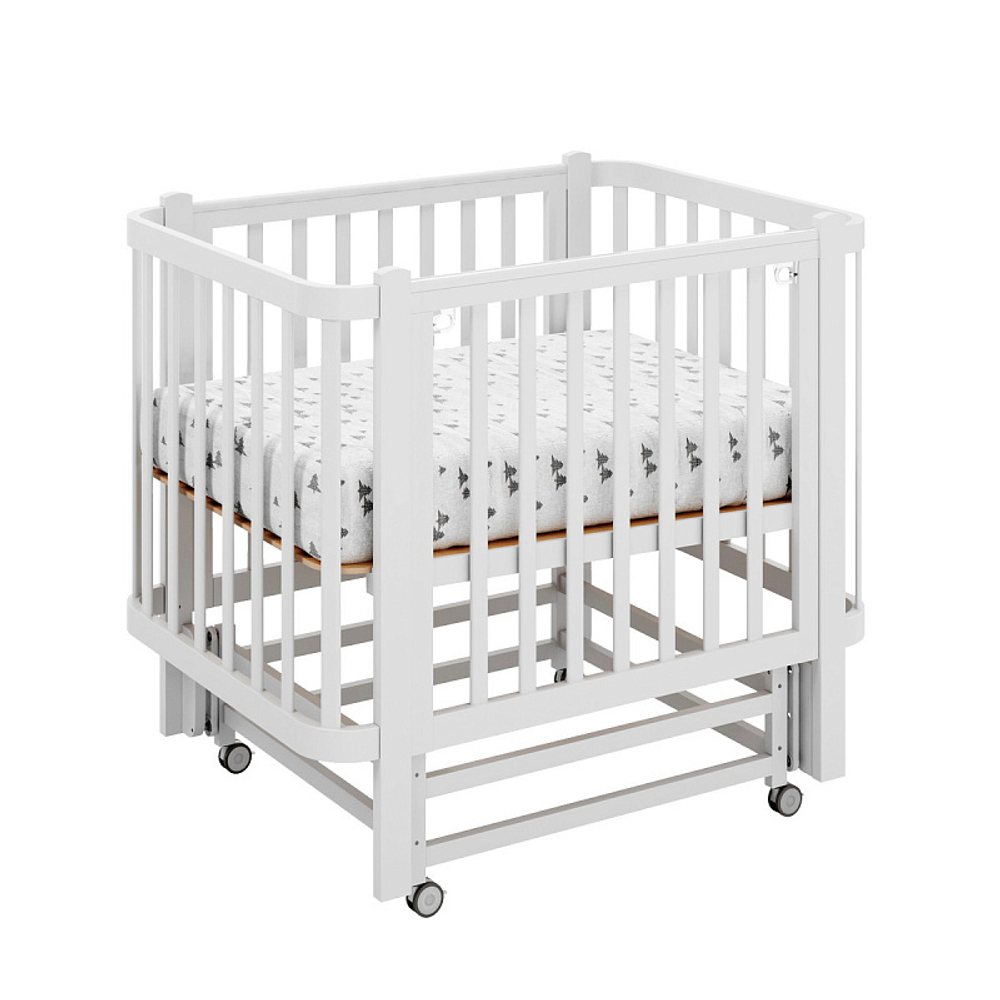 Кроватка детская Antemi Terra Light NEW с маятником НИК 17б белый