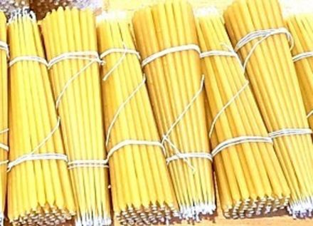 Свечи конусные (маканые) воск 50%