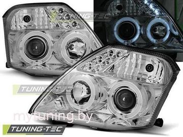Передние фары ANGEL EYES CHROME для Citroen С2
