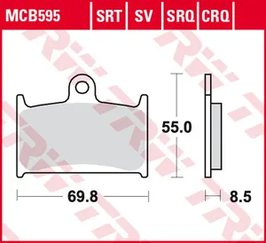 Колодки тормозные дисковые TRW MCB595SV