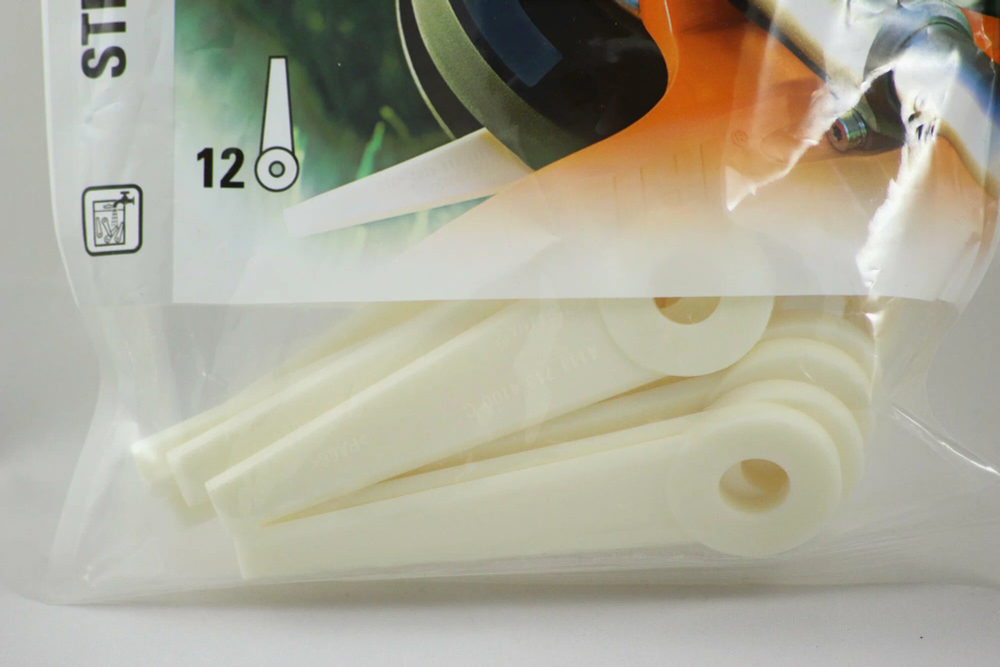 Комплект ножей для триммера STIHL 4111-007-1001, PolyCut 6-3, 7-3, 20-3, 41-3, 12 шт, белые ОРИГИНАЛ