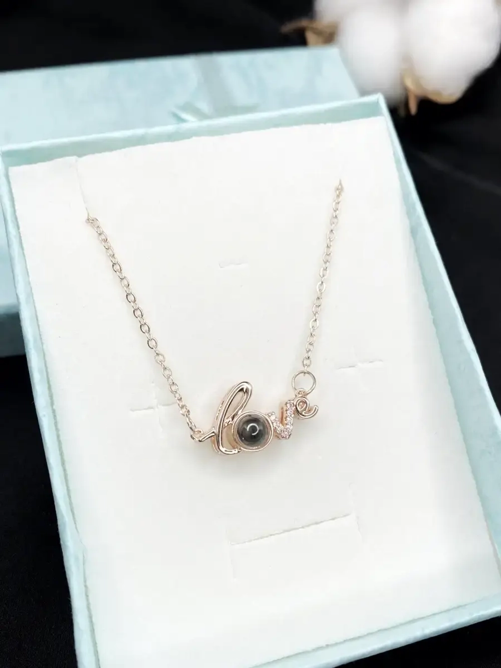 Тонкая цепочка с кулоном Я тебя люблю на 100 языках мира