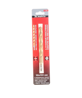 Сверло по металлу (10х133х87 мм; HEX1/4; Р4М3) MATRIX 717952