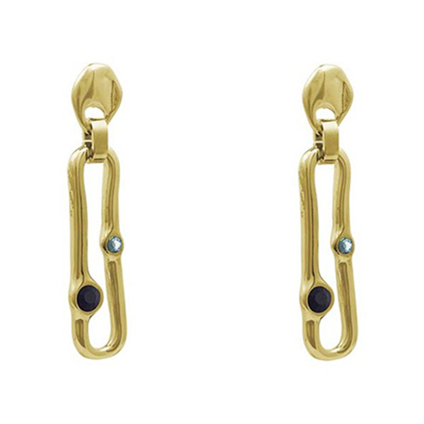 Серьги Ciclon AZAMI с золотым покрытием A220622-07 BL/G