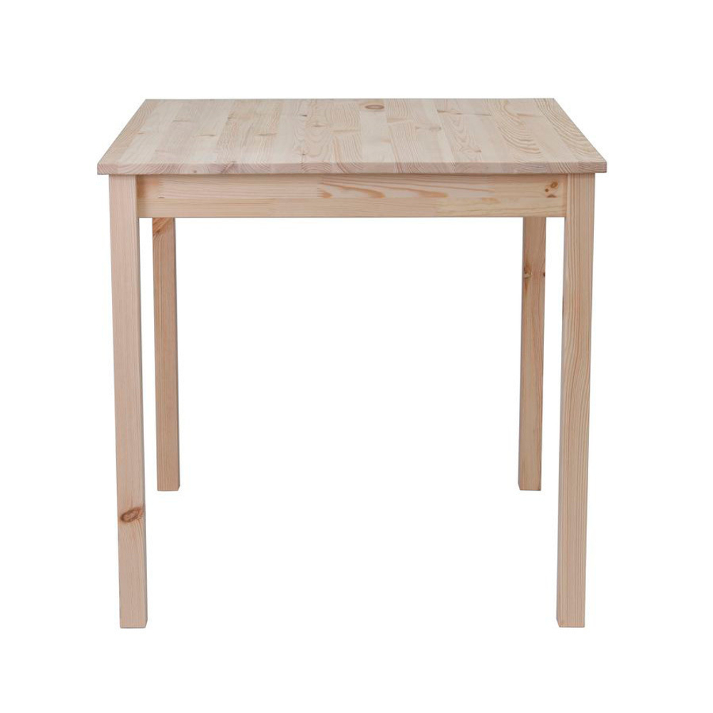 Стол кухонный IKEA INGO 75х75 из массива сосны, бежевый, в лаке