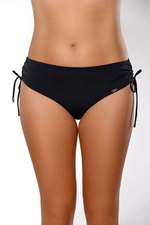 Пляжные трусики с регулируемым по высоте бочком (Размер: S) (Цвет: черный)