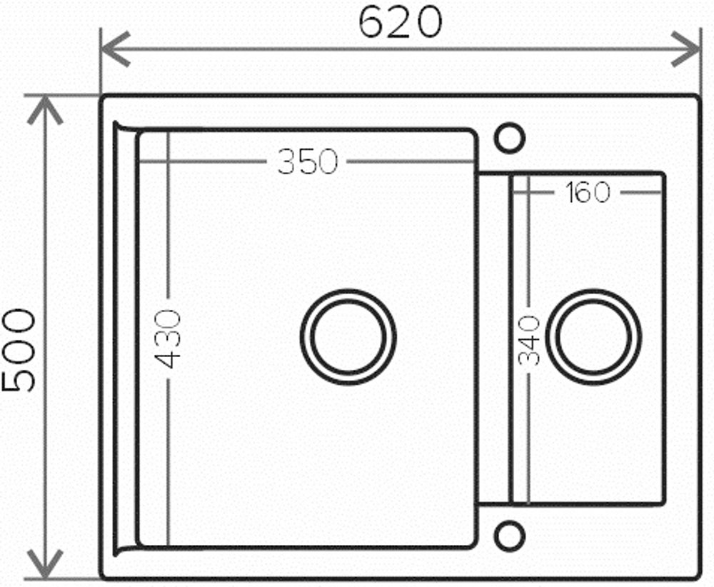 Мойка POLYGRAN BRIG-620 белый хлопок № 36