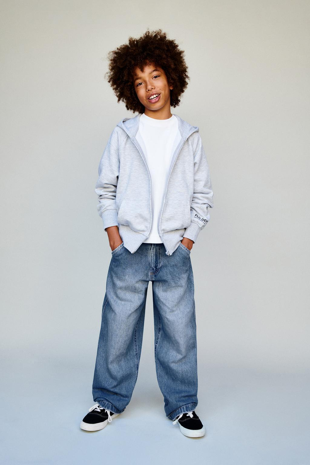 ZARA ПРЯМЫЕ ДЖИНСЫ SKATER, ВЫЦВЕТШИЙ СИНИЙ