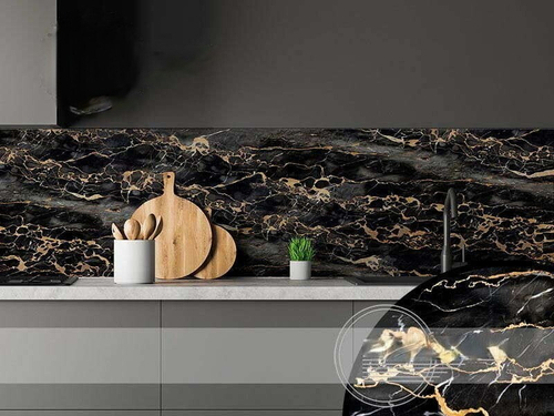 Кухонный фартук Золотое сияние (Ф-292) 3000х600 мм