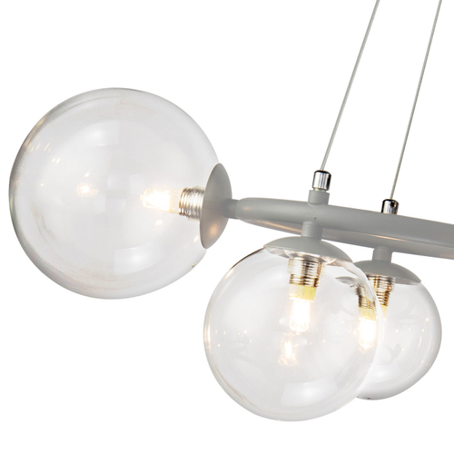 Люстра Wendt 9 grey/clear