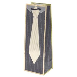 GAEM Пакет подарочный для бутылок (бумага 210г/м2, блок микс 12шт), L12 W10 H35 см, 4в.