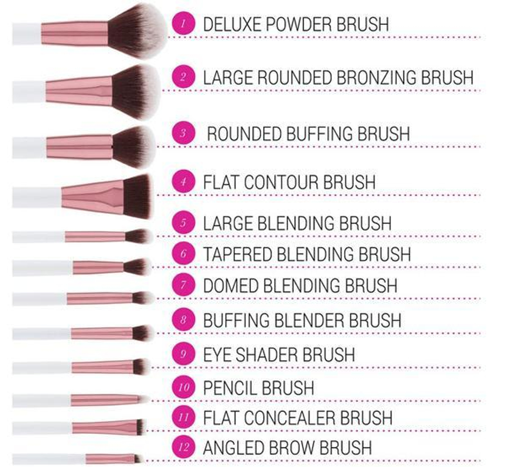 BH Cosmetics Crystal Quartz 12 piece brush set