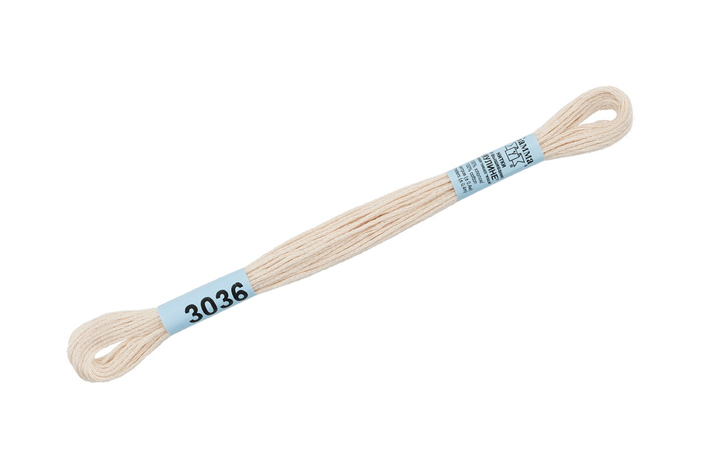 Мулине "Gamma", 100% хлопок, 8 м, №3036