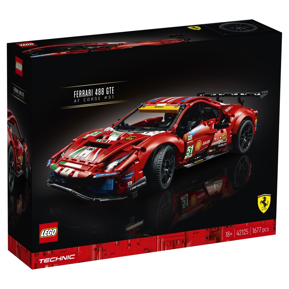 LEGO Technic: Ferrari 488 GTE AF Corse 51, 42125 — Ferrari 488 GTE AF Corse #51 — Лего Техник