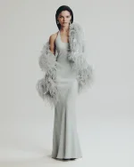 Платье серебро