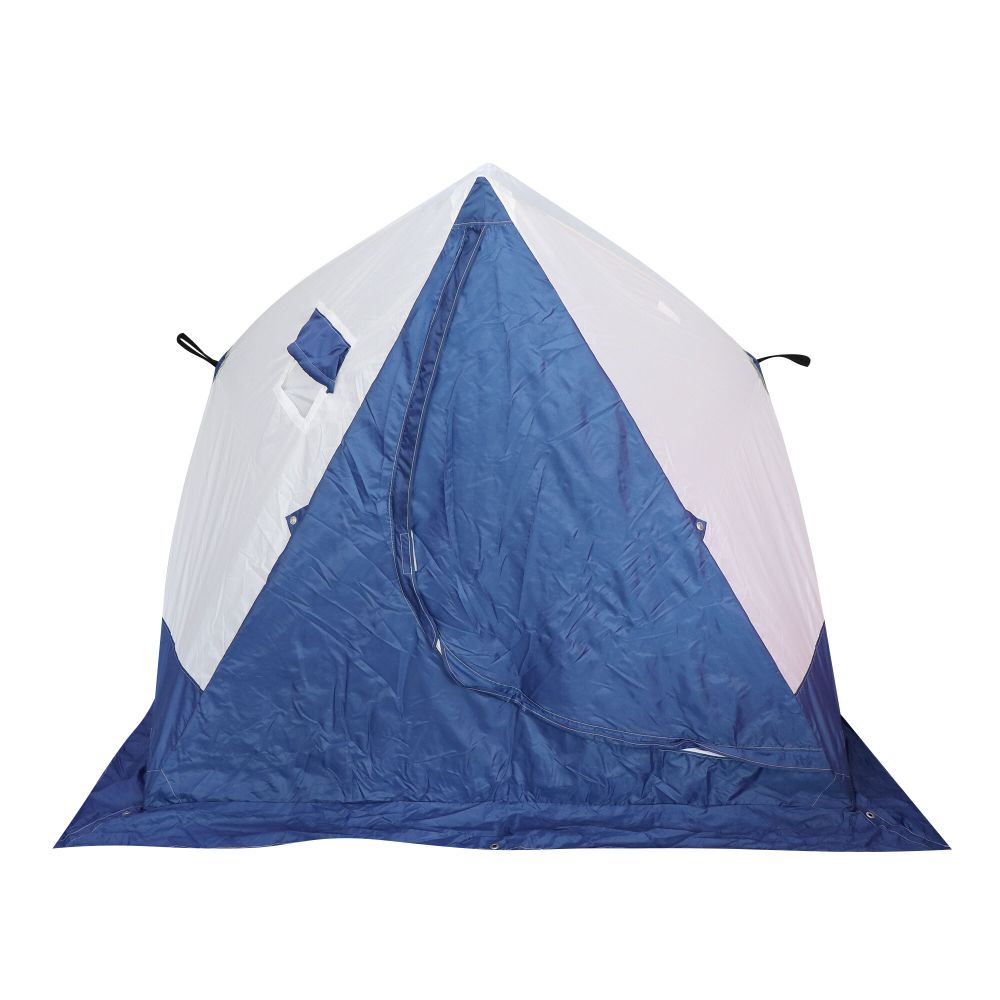 Палатка зимняя СЛЕДОПЫТ 2-скатная, Oxford 210D PU 1000, цв. синий/белый