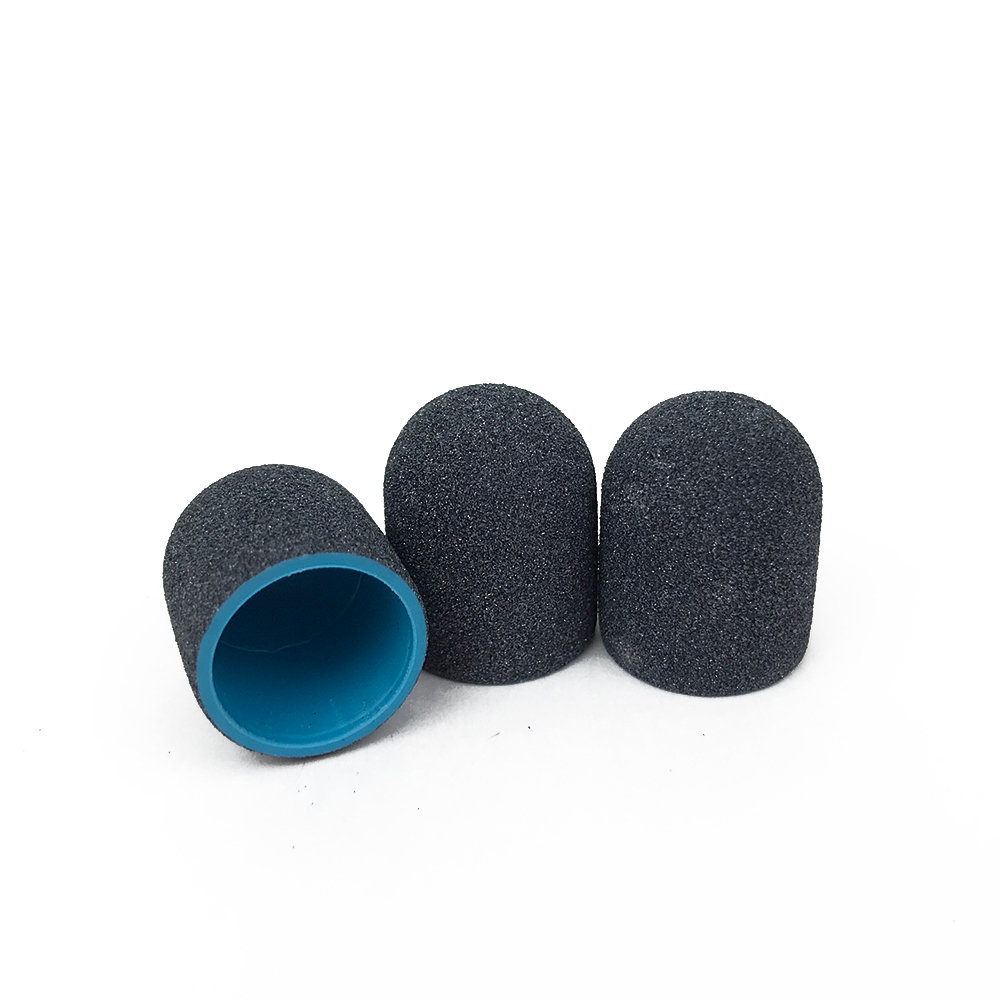 Medcaps Колпачки для аппаратного педикюра черные, 10 мм, 220гр