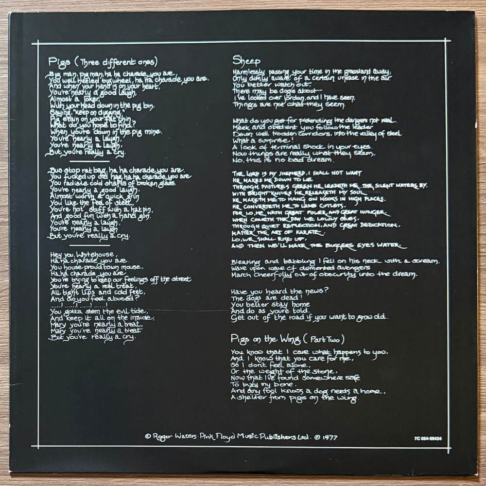 Pink Floyd - Animals (Швеция 1977г.)