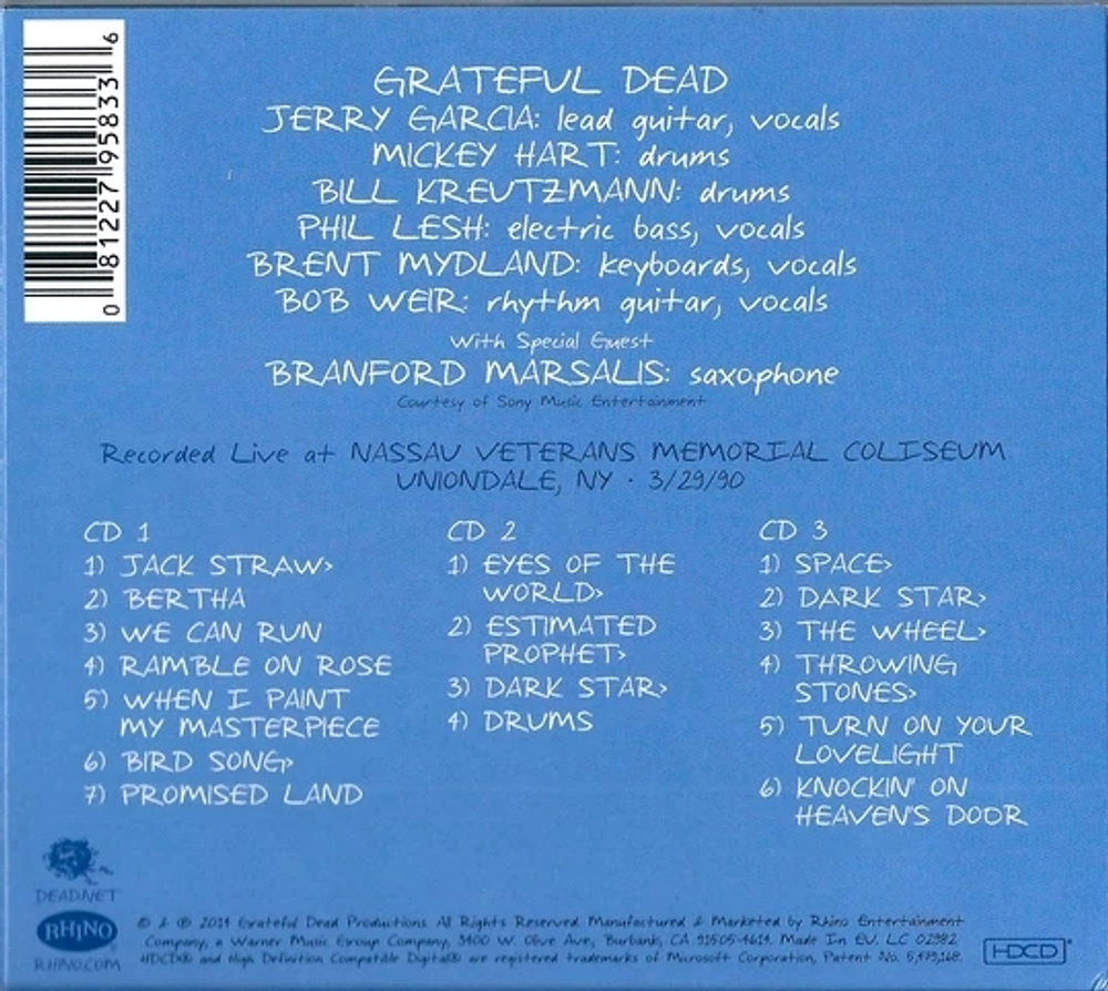 Grateful Dead / Wake Up To Find Out (Nassau Coliseum, Uniondale, NY, 3/29/1990)(3HDCD)