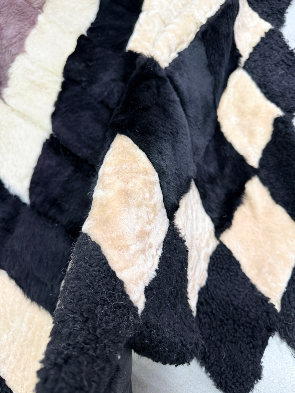 Покрывало меховое ковер из шкуры овчины