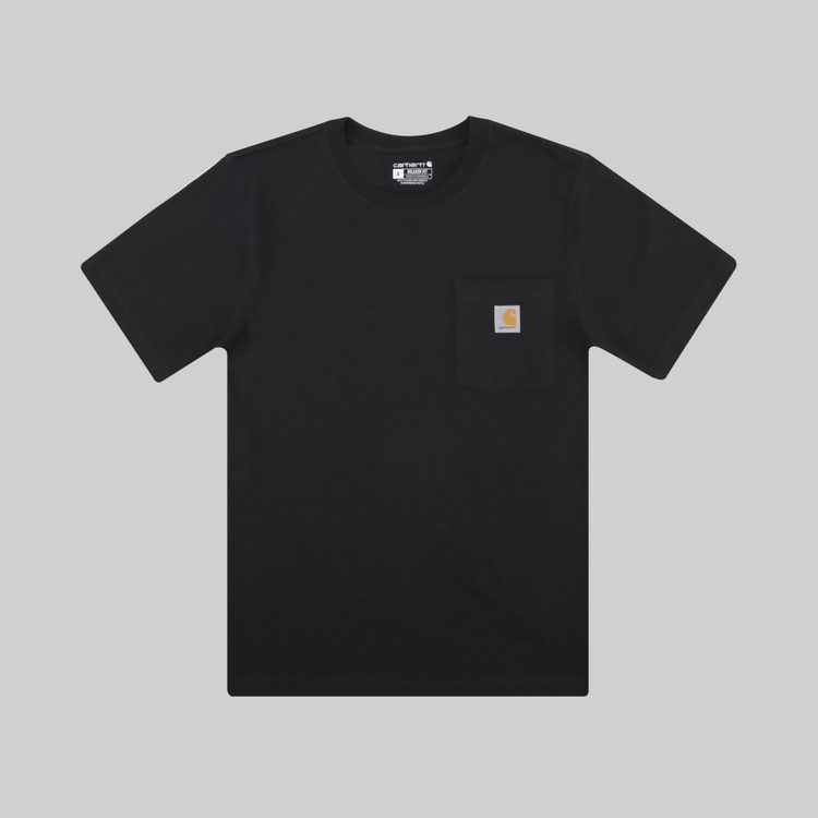 Футболка мужская Carhartt Heavyweight Pocket Relaxed Fit артикул:103296_black - купить в магазине Дайс