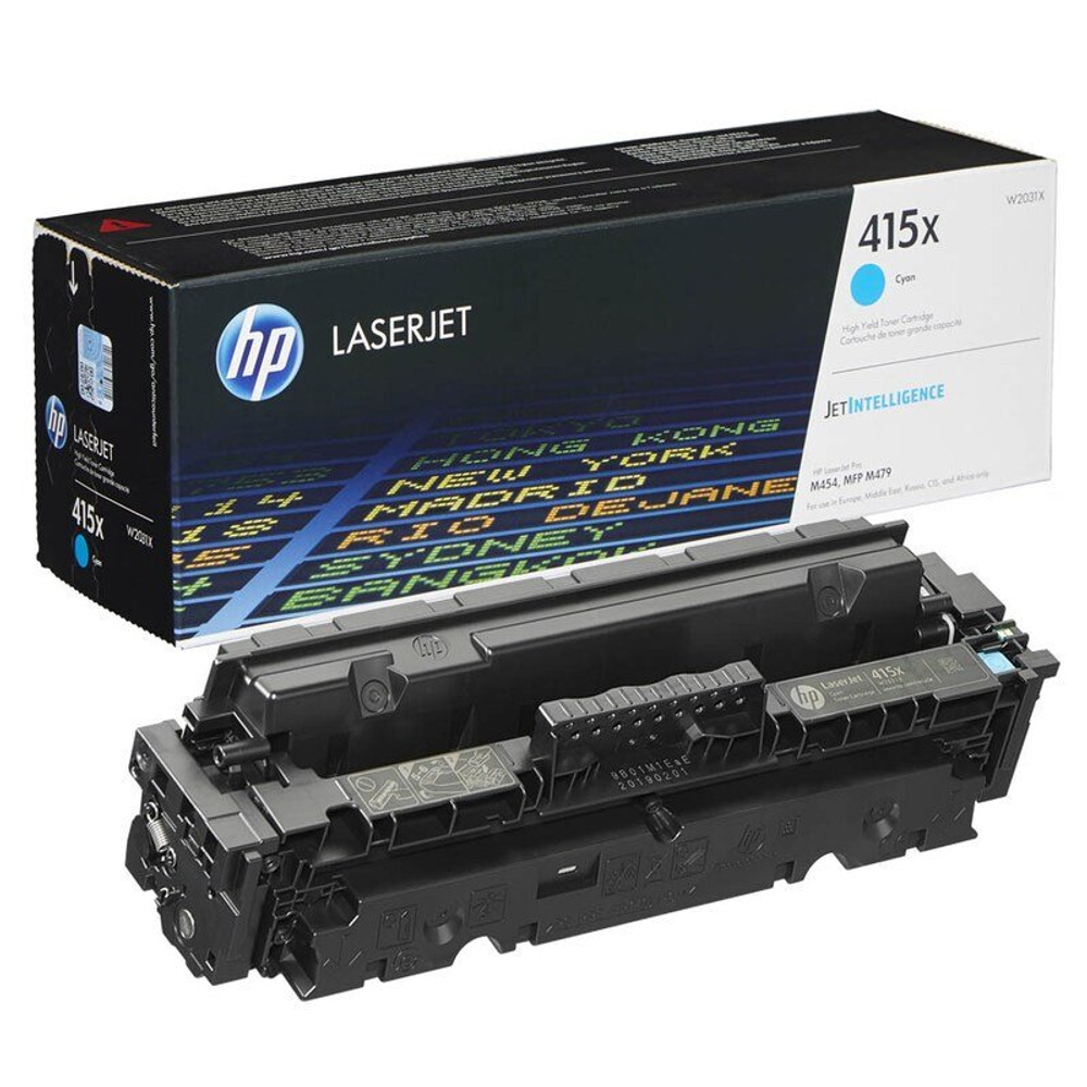 Картридж HP 415X (W2031X) для M455/M480/M454/M479 голубой (6K)