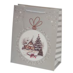 GAEM Пакет подарочный M (бумага 210г/м2, блок 12шт), L26 W12 H32 см, 4в.