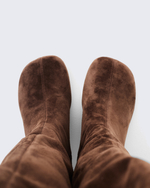 Сапоги из натуральной замши шоколадный