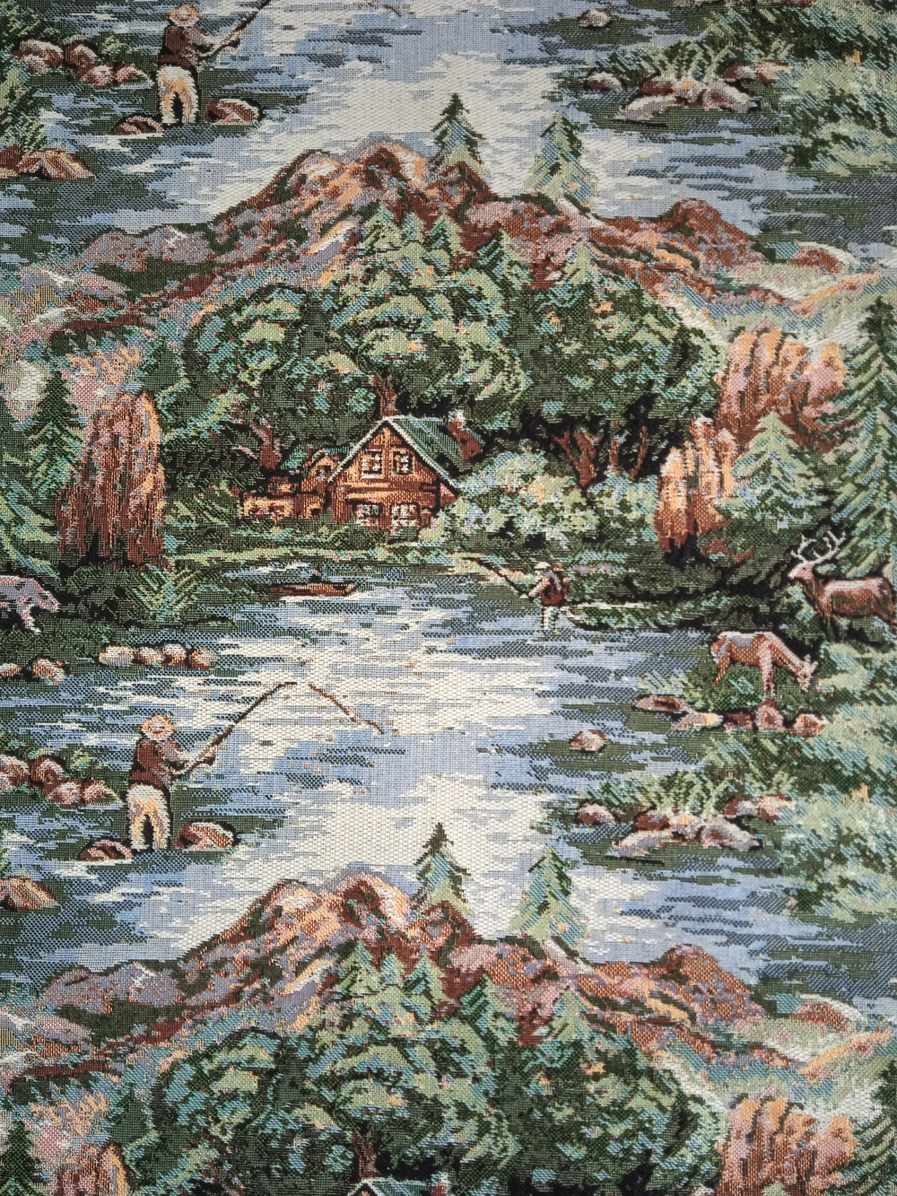 Покрывало гобеленовое Горная река евро (240х200)