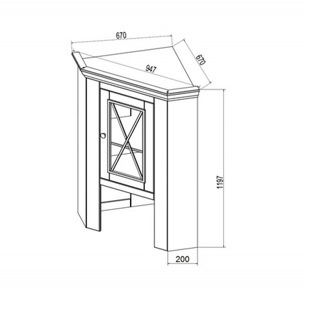 Надстройка комода «Форест» углового