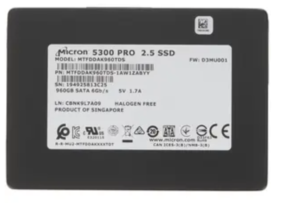 Накопитель SSD 2.5'' Crucial MTFDDAK960TDS-1AW1ZABYY 960 ГБ