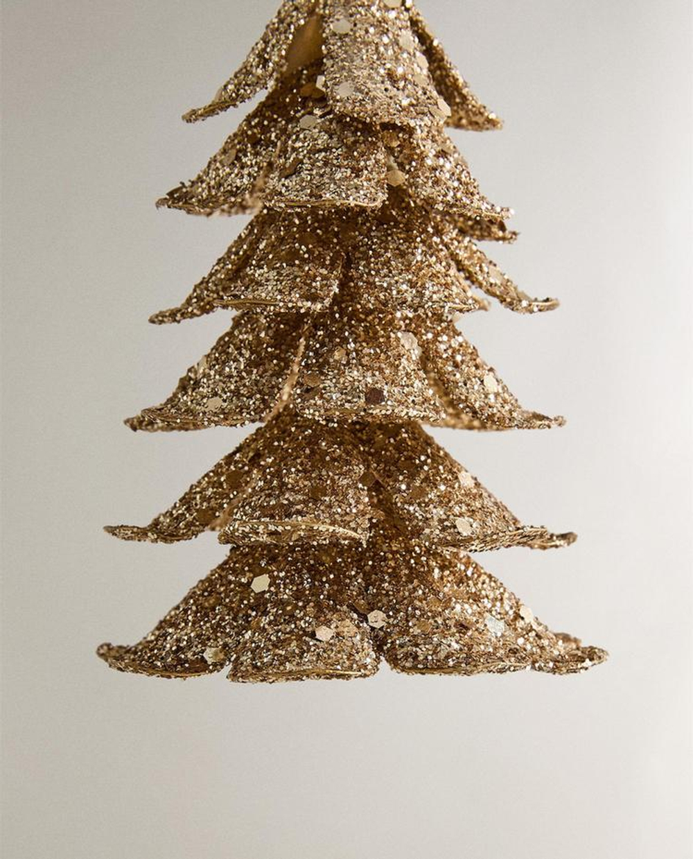 ZARA HOME ЗОЛОТИСТОЕ НОВОГОДНЕЕ УКРАШЕНИЕ «ЕЛОЧКА», ЗОЛОТИСТЫЙ