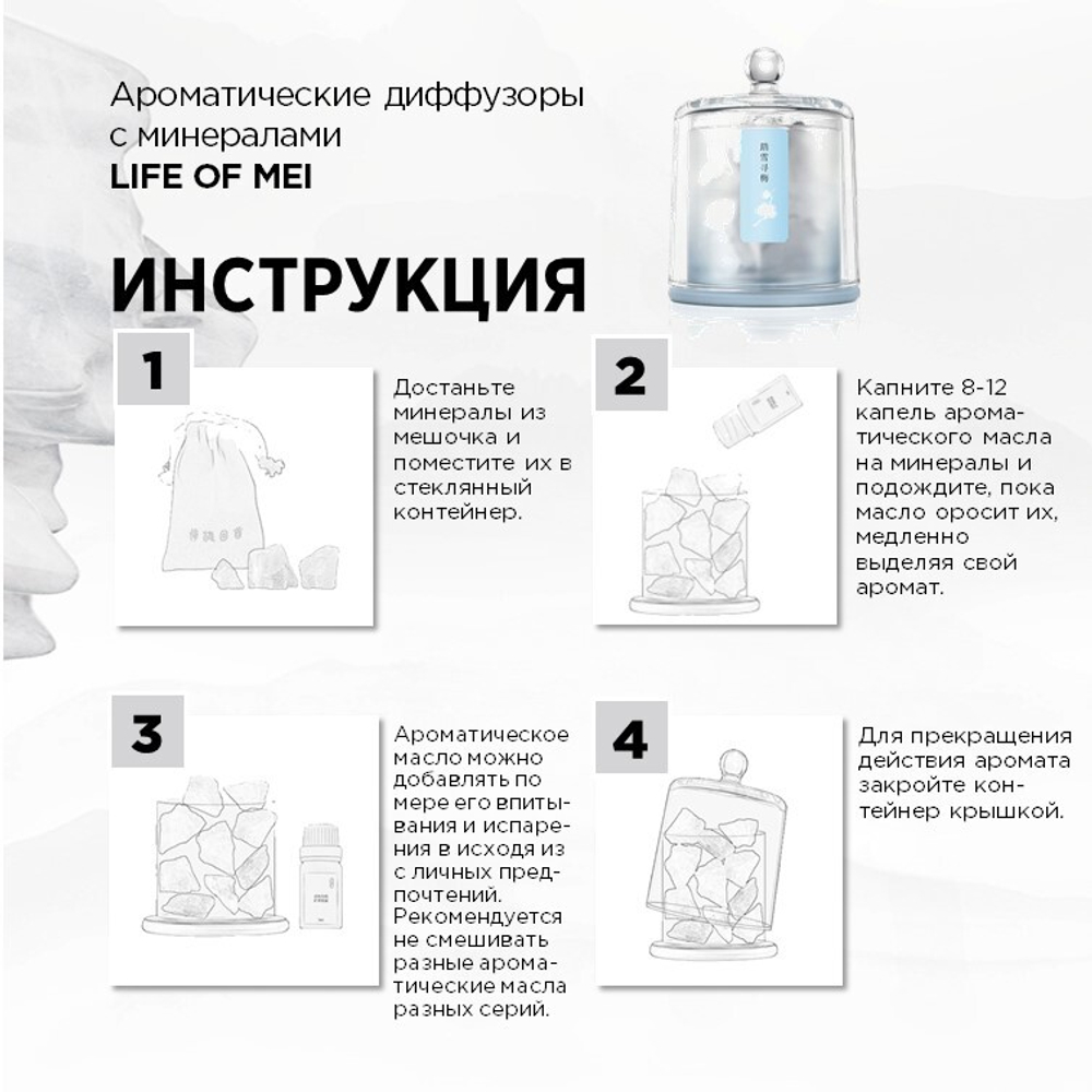 Диффузор ароматический для дома с минералами ИСТОРИЯ ГЕРОЕВ