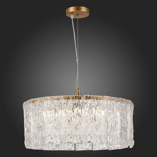 SLE283203-06 Светильник подвесной Золотистый/Прозрачный E27 6*40W RIDA