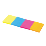 Блок самоклеящийся (стикеры) STAFF, НЕОНОВЫЙ, 38х51 мм, 50 листов, НАБОР 4 штуки, ассорти