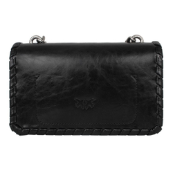 Сумка Pinko Love Twist Silver Chain Classic Cowhide Bird Swallow Bag Messenger Shoulder Bag Mini Women's Black, 1P21E9-Y5GB-Z99