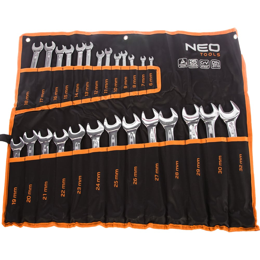 Набор комбинированных ключей (6-32 мм, 26 штук) NEO Tools 09-754