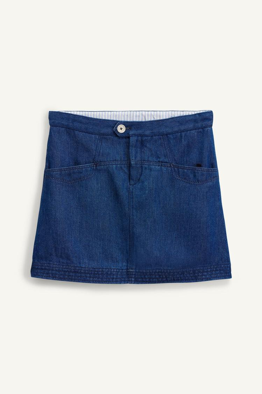 ZARA ДЖИНСОВАЯ ЮБКА, ТЕМНО-СИНИЙ