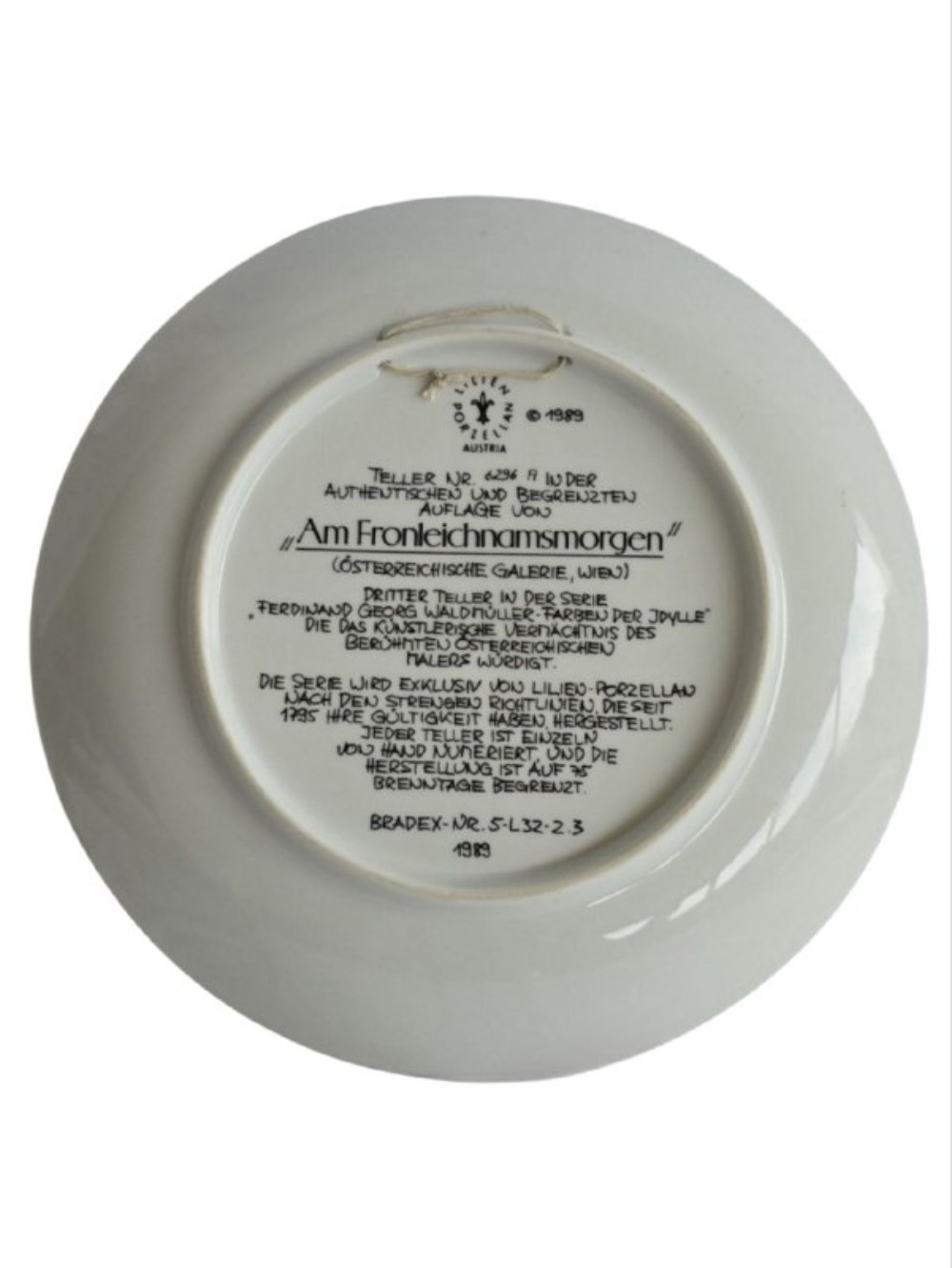 Тарелка декоративная "Утро праздника Тела Христова" Австрия